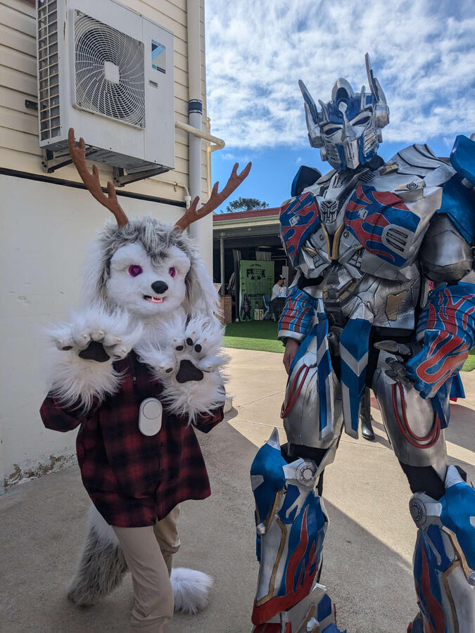 Azriel with optimus prime